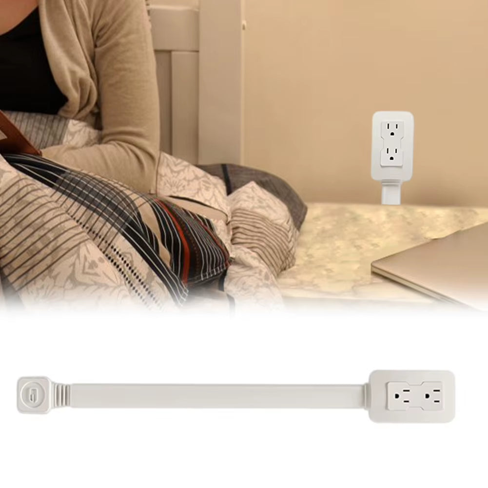 Electrical Outlet Extender Access Hard-To-Reach Outlets Power Socket Wall Charger Use behind Couches Nightstands Desks and More