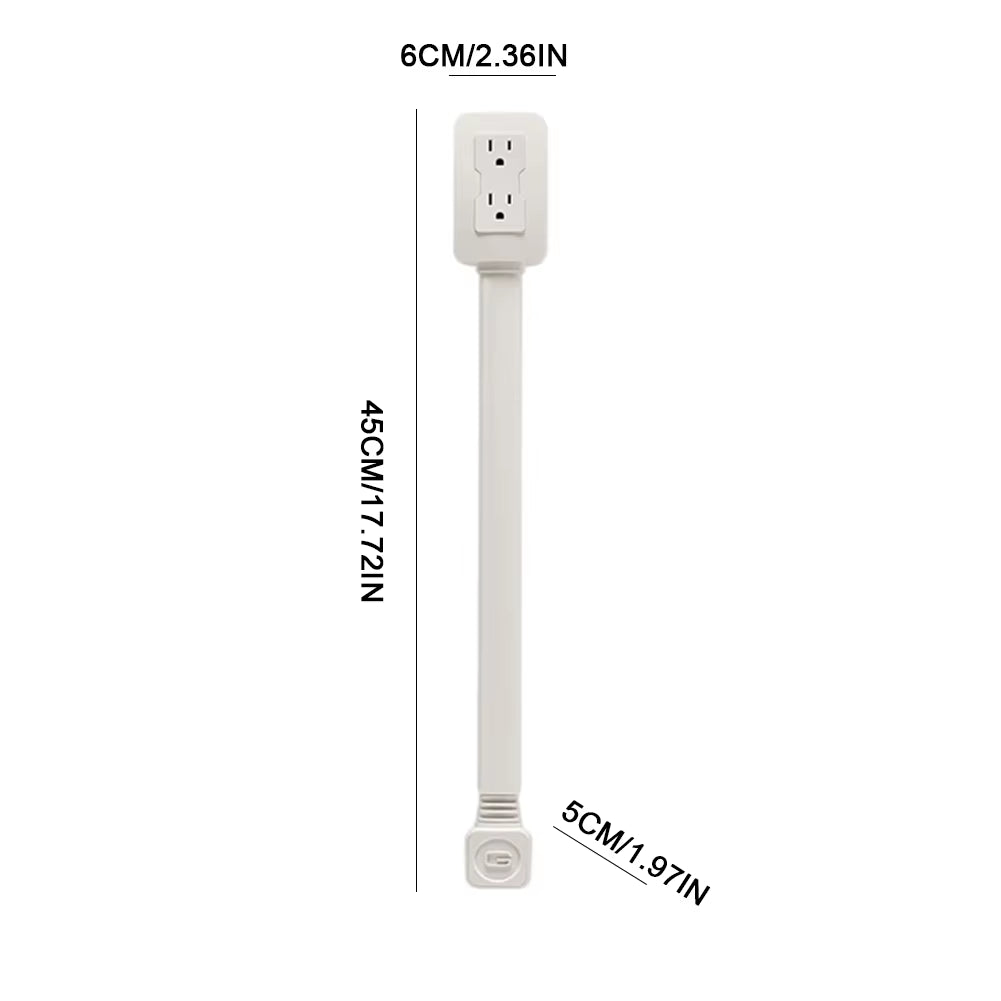 Electrical Outlet Extender Access Hard-To-Reach Outlets Power Socket Wall Charger Use behind Couches Nightstands Desks and More