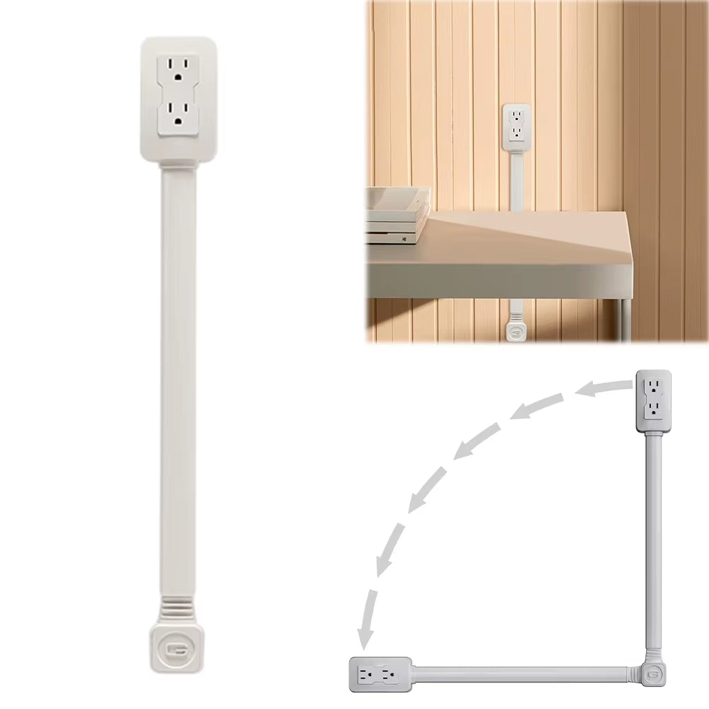 Electrical Outlet Extender Access Hard-To-Reach Outlets Power Socket Wall Charger Use behind Couches Nightstands Desks and More